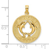 14K ST. THOMAS with Dolphins Round Charm