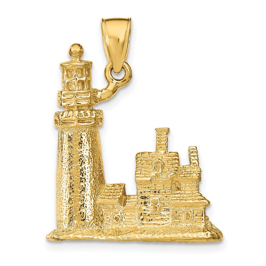 14k 3-D Cape Cod Lighthouse Pendant