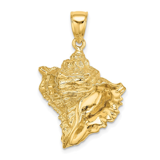 Gold Polished Sea Shell Pendants