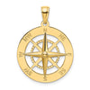 Gold Polished Compass Pendants