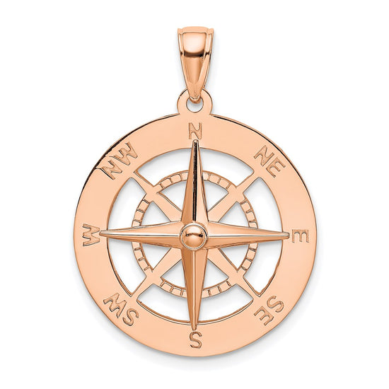 Gold Polished Compass Pendants