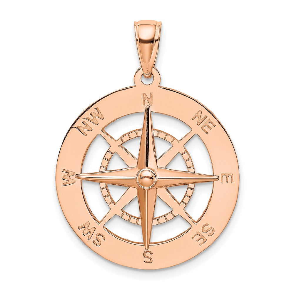 Gold Polished Compass Pendants