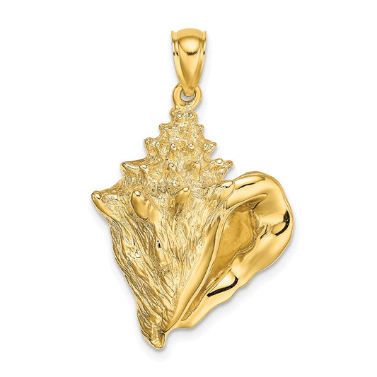 Gold Polished Sea Shell Pendants