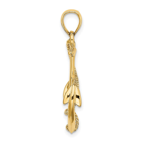 Gold Polished Anchor Pendants
