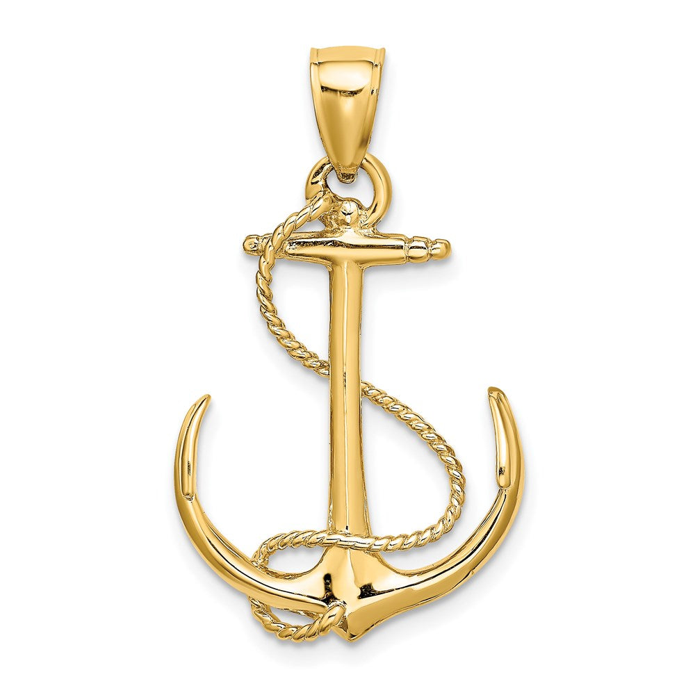 Gold Polished Anchor Pendants