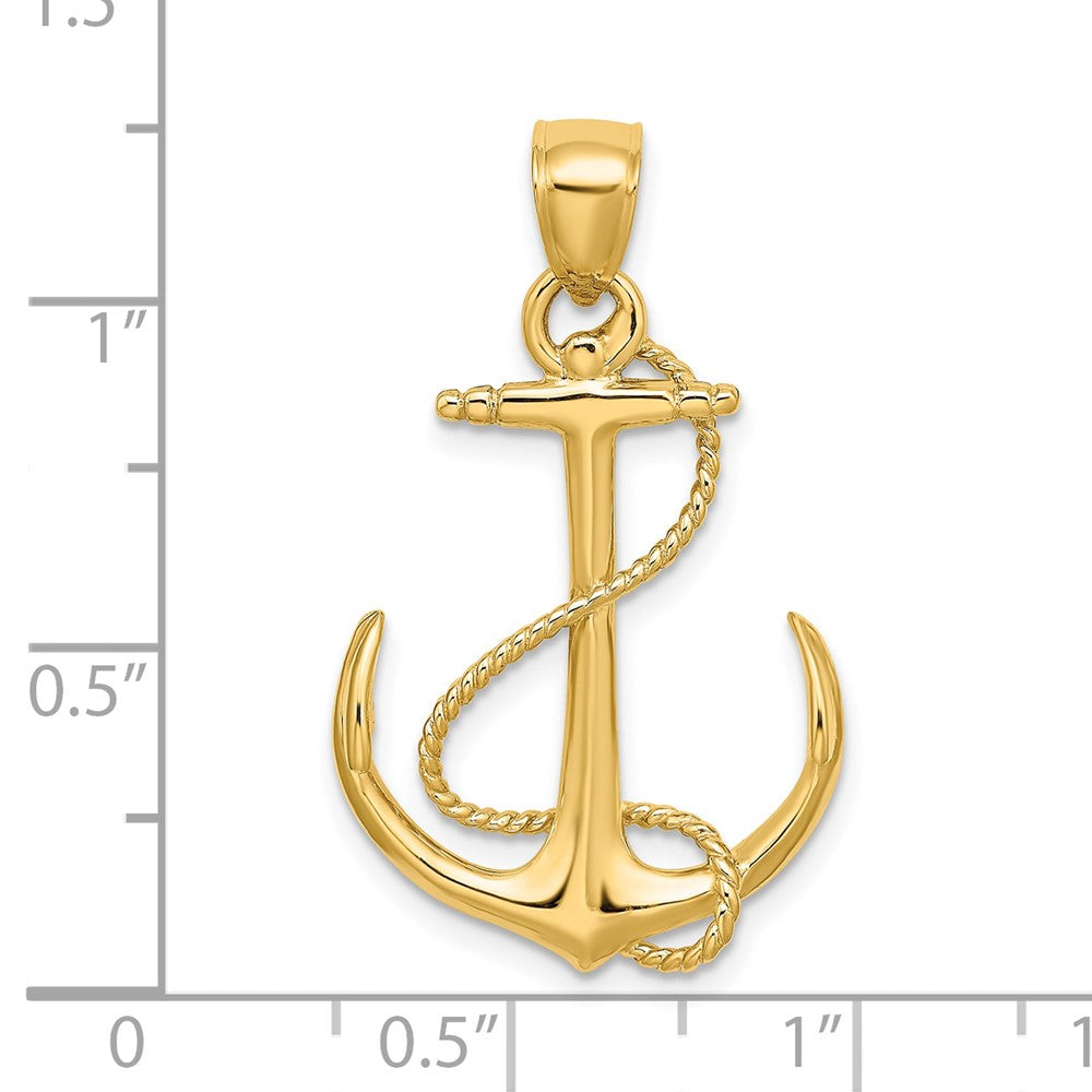 Gold Polished Anchor Pendants