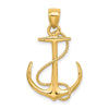 Gold Polished Anchor Pendants