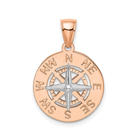 Gold Polished Compass Pendants