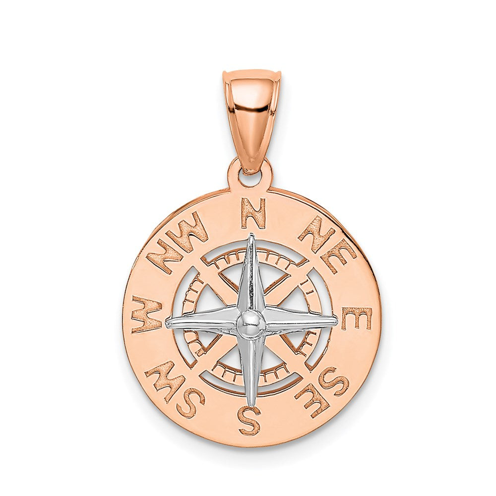 Gold Polished Compass Pendants