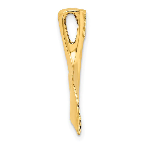 Gold Polished Whale Tail Pendants