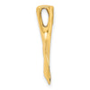 14K 3-D Polished Whale Tail Omega Slide