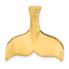 14K 3-D Polished Whale Tail Omega Slide