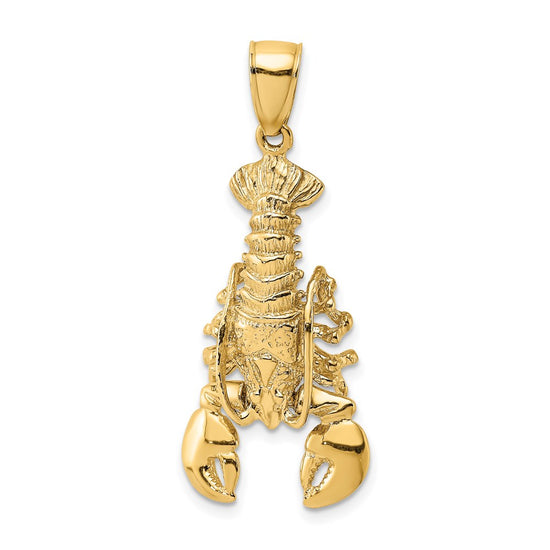 Gold Polished Lobster Pendants