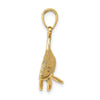 Gold Polished Whale Pendants