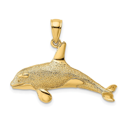 Gold Polished Whale Pendants
