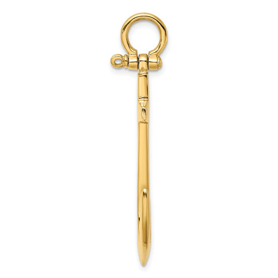 Gold Polished Anchor Pendants