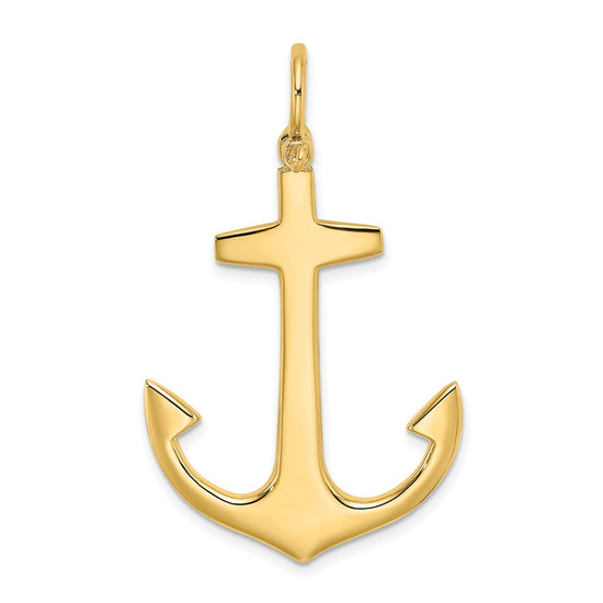 Gold Polished Anchor Pendants