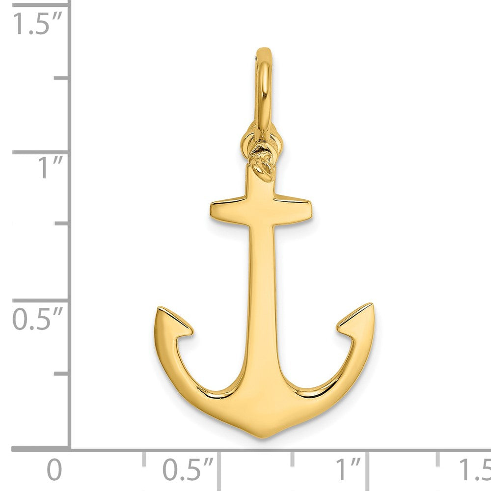 Gold Polished Anchor Pendants