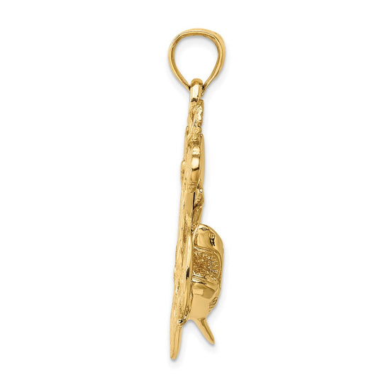 Gold Polished Dolphin Pendants