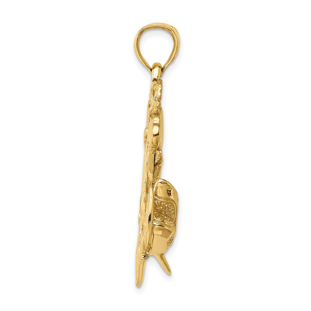 Gold Polished Dolphin Pendants