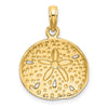 Gold Polished Sand Dollar Pendants