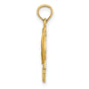 14k Polished OCEAN CITY with Jumping Dolphins Charm