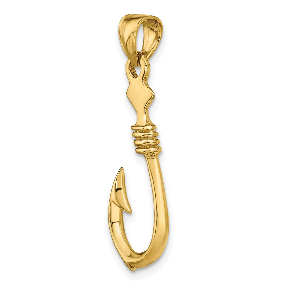Gold Polished Fish Hook Pendants