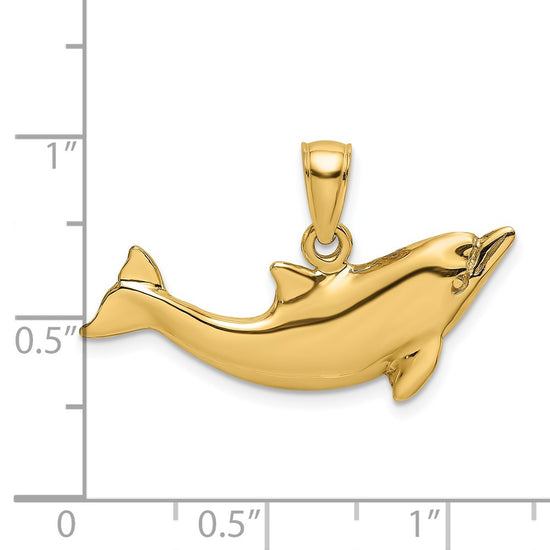 Gold Polished Dolphin Pendants