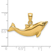 Gold Polished Dolphin Pendants