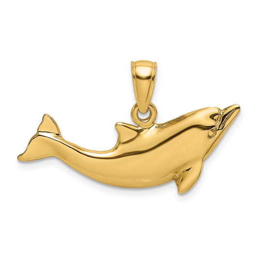Gold Polished Dolphin Pendants
