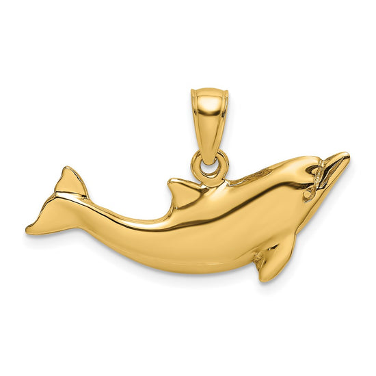 Gold Polished Dolphin Pendants