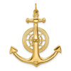 Gold Polished Anchor and Compass Pendants