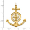 Gold Polished Anchor and Compass Pendants
