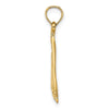 14K Polished and Textured Sailboat Charm