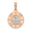 Gold Polished Compass Pendants