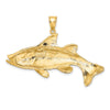 14K Large 2-D Textured Snook Red Fish Charm