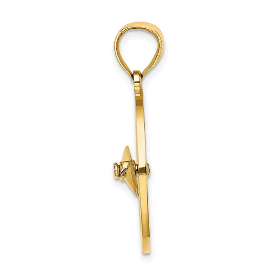 Gold Polished Compass Pendants