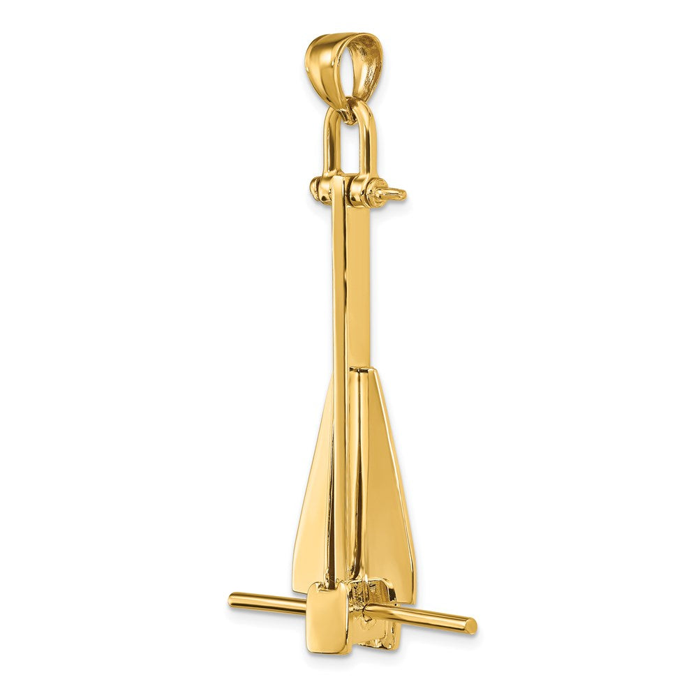 Gold Polished T-bar Anchor Pendants