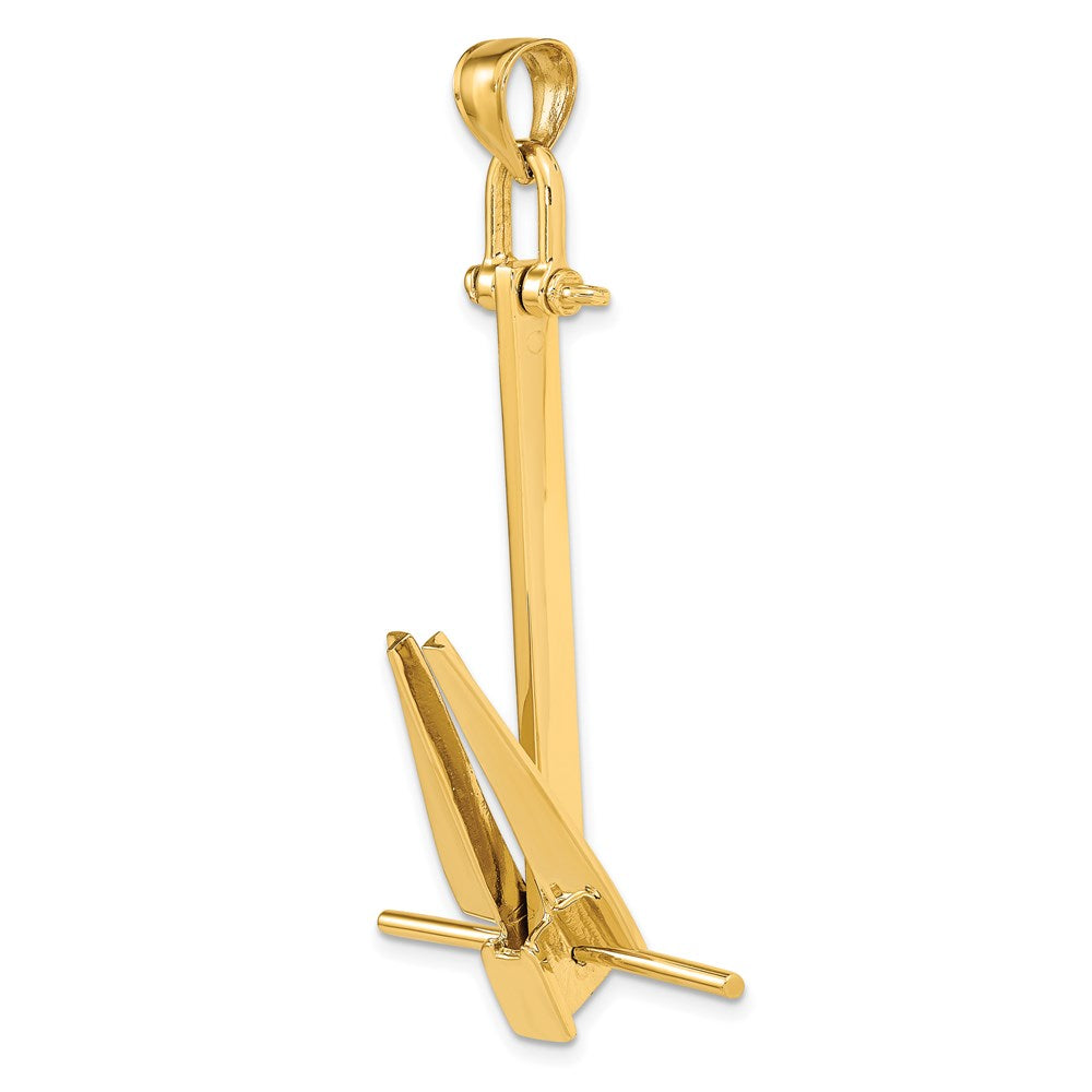 Gold Polished T-bar Anchor Pendants