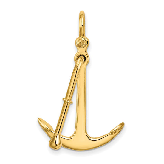Gold Polished Anchor Pendants
