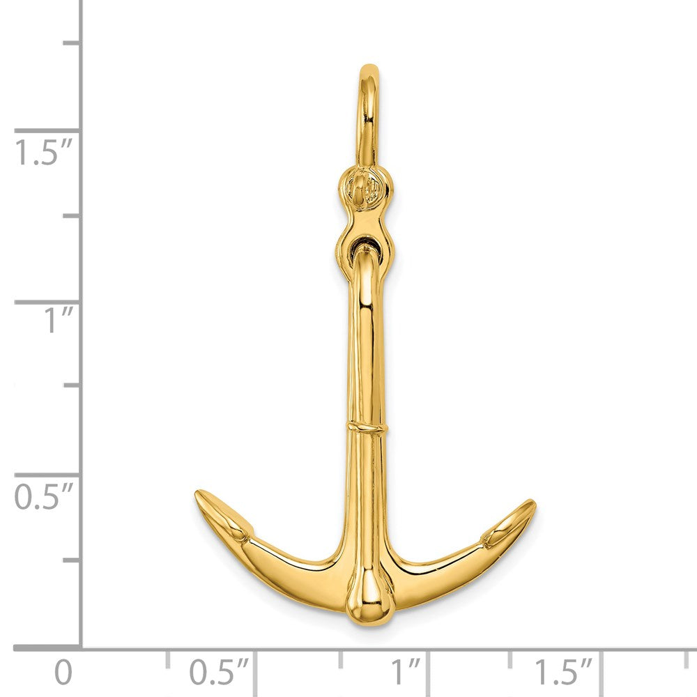 Gold Polished Anchor Pendants
