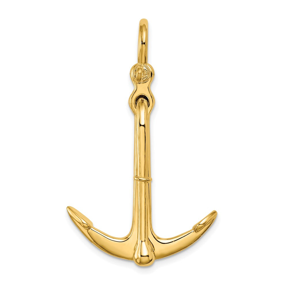 Gold Polished Anchor Pendants