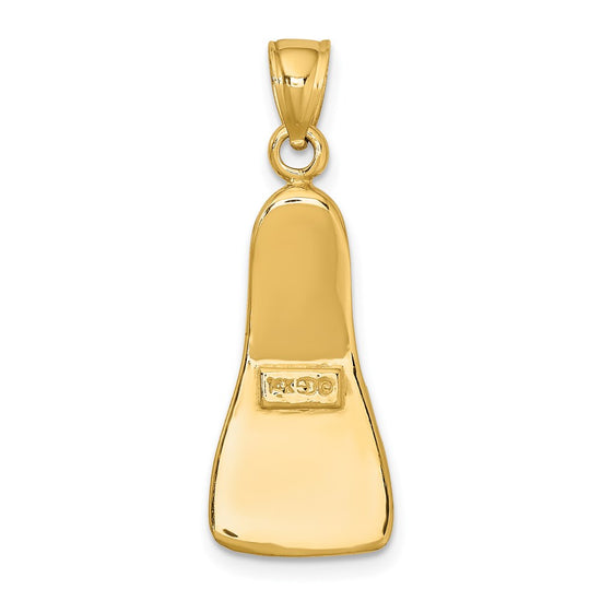 Gold Polished Scuba Flipper Pendants