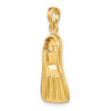 Gold Polished Scuba Flipper Pendants