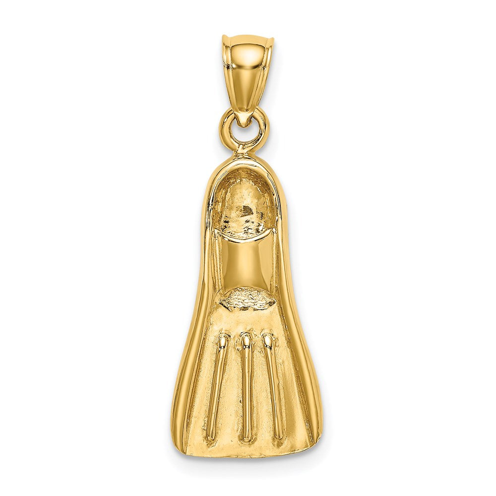 Gold Polished Scuba Flipper Pendants
