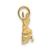 14K 2-D Humpback Whale Charm