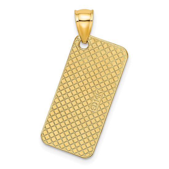14K Textured NEW JERSEY OCEAN CITY License Plate Charm