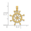 Gold Polished Ship Wheel Pendants