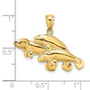 Gold Polished Manatee Pendants
