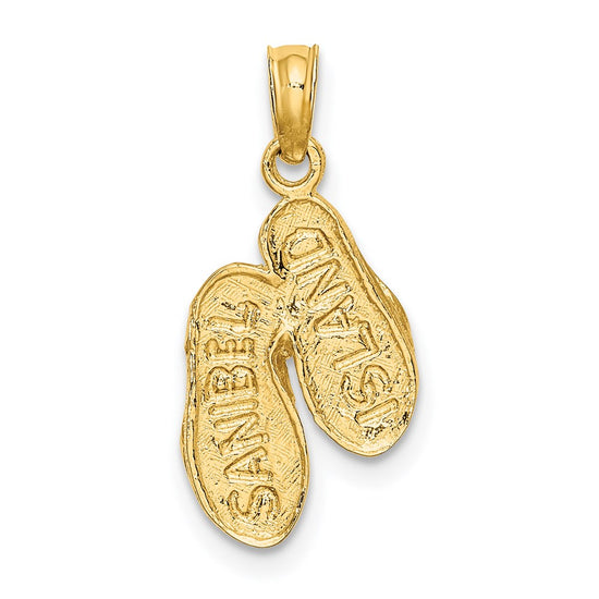 Gold Polished Sanibel Island Pendant